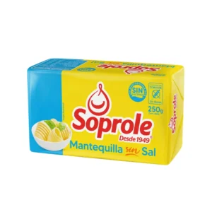MANTEQUILLA SOPROLE SIN SAL 250G 6 UNID