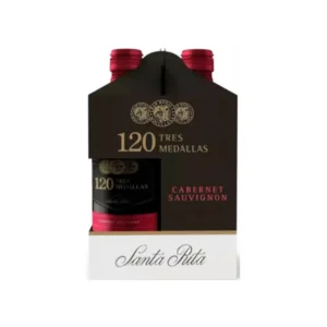 VINO 120 TRES MEDALLAS CABERNET SAUVIGNON 187.5CC - PACK 4 UNID
