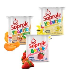 YOGHITO SABORES SURTIDOS (FRUTILLA, DAMASCO Y VAINILLA) 12 UNID