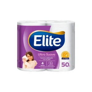 PAPEL HIGIENICO ELITE DOBLE HOJA 50M - MANGA 8 UNID