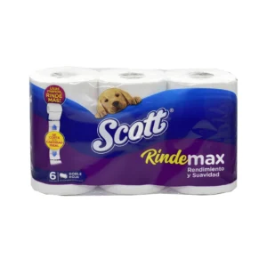 PAPEL HIGIENICO SCOTT RINDEMAX 22M - MANGA 8 UNID