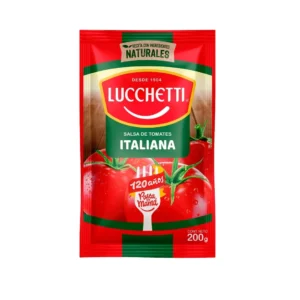 SALSA DE TOMATE ITALIANA LUCCHETTI 200G - PACK 3 UNID