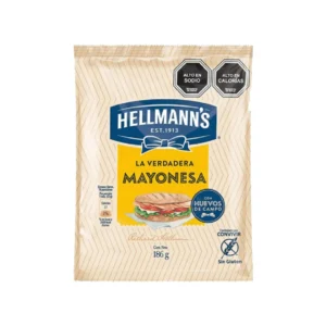 MAYONESA HELLMANS SOBRE 186G - 12 UNID
